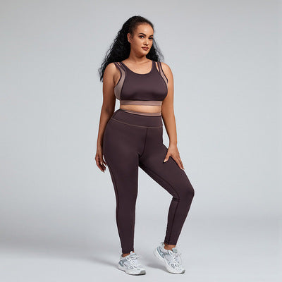 Plus Size Women Yoga Wear Fitness Set