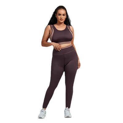 Plus Size Women Yoga Wear Fitness Set