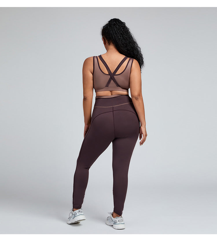 Plus Size Women Yoga Wear Fitness Set