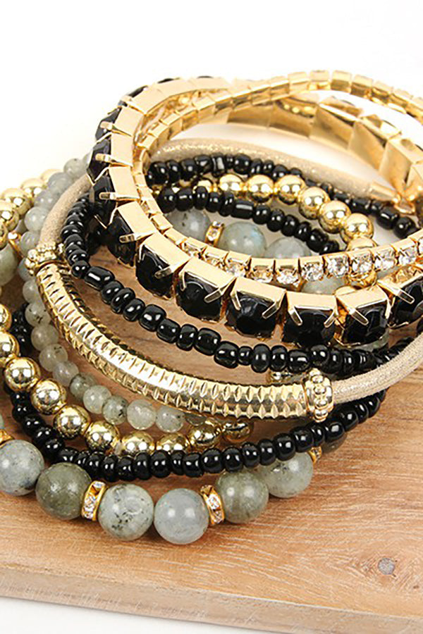 Plus Size Stackable Beads Bracelet Set