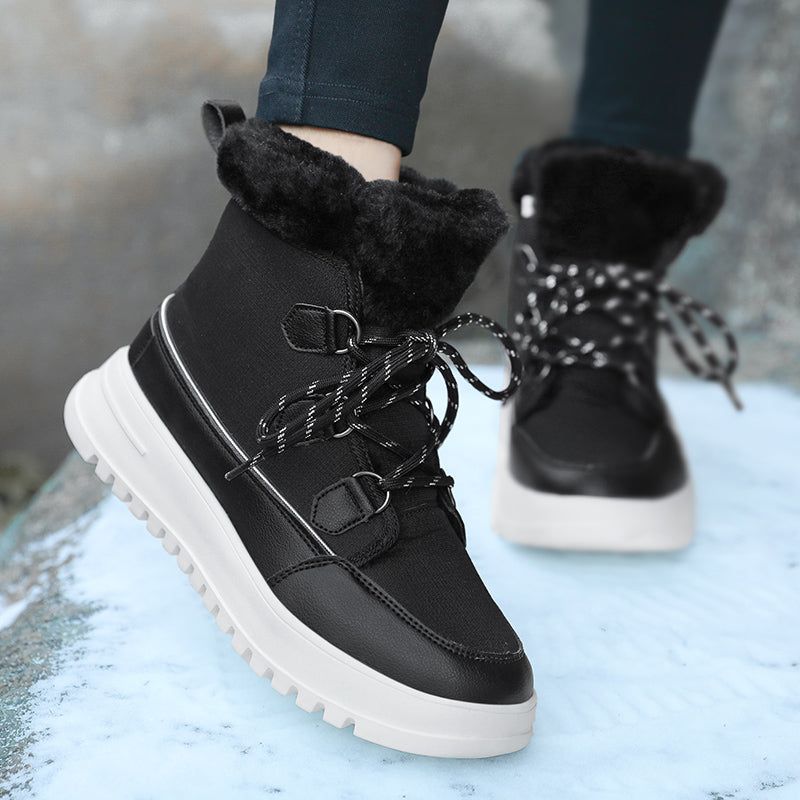 Ladies Snow Lace Up Ankle Boots