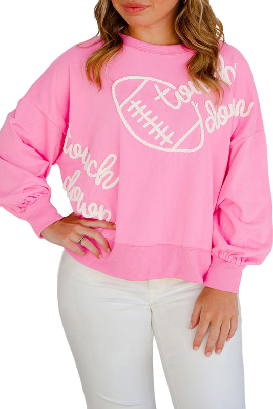 Pink Touch Down Rugby Sweatshirt