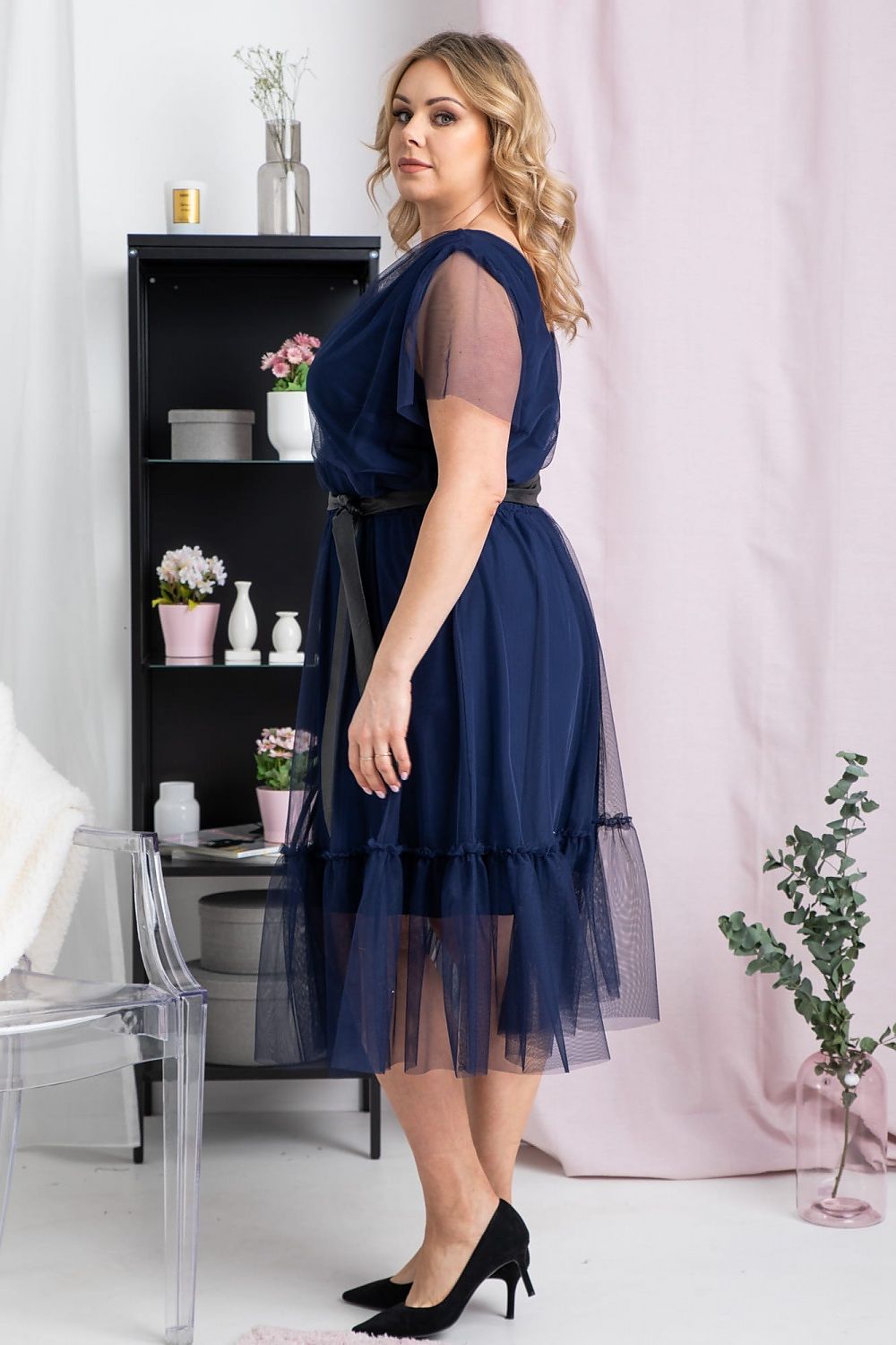 Navy Blue Asia Cocktail Dress