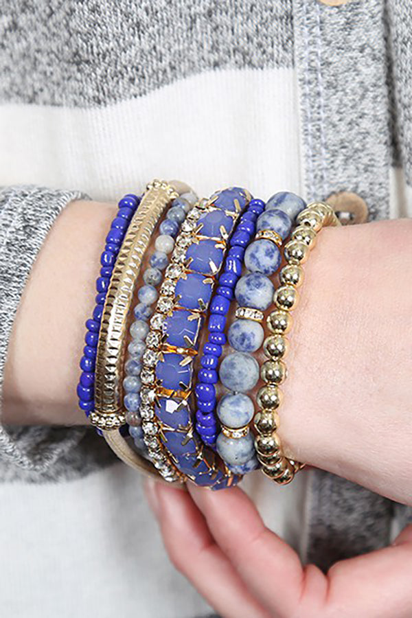 Plus Size Stackable Beads Bracelet Set