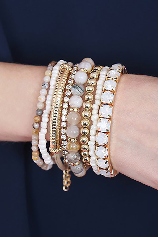 Plus Size Stackable Beads Bracelet Set