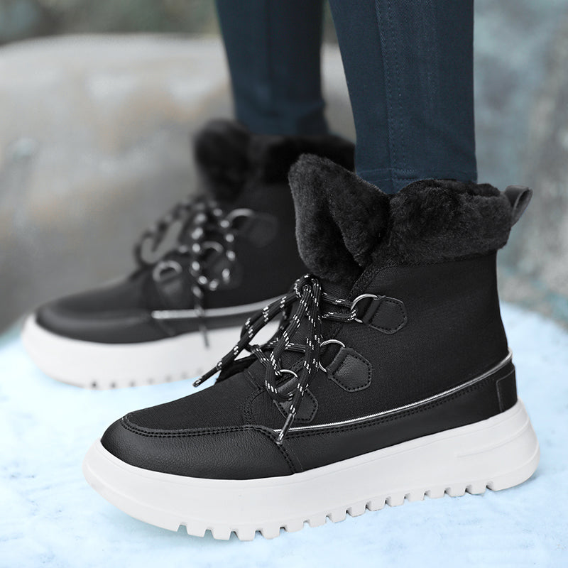 Ladies Snow Lace Up Ankle Boots