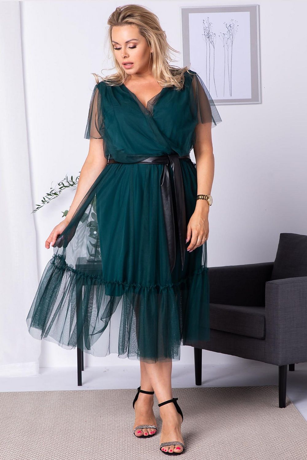 Hunter Green Asia Cocktail Dress