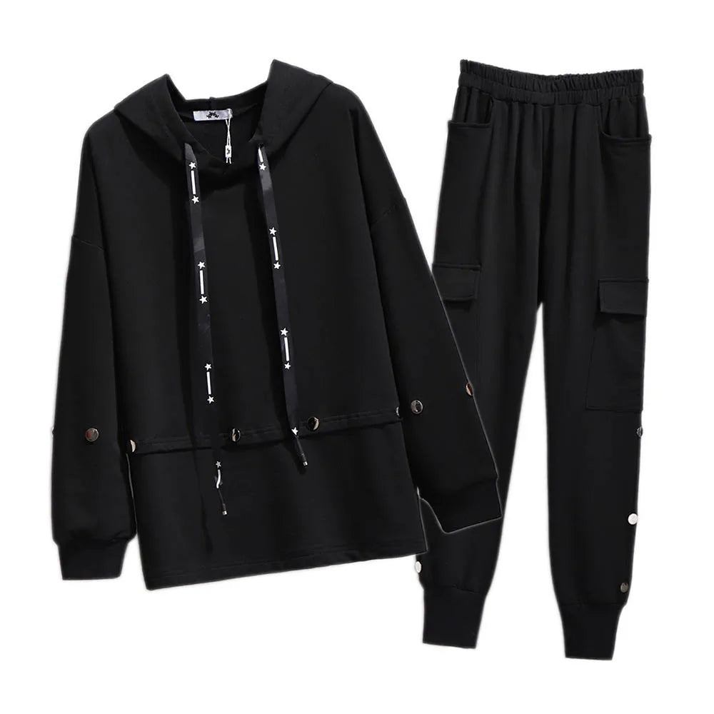 Fleece Sweatshirt Pants Suit