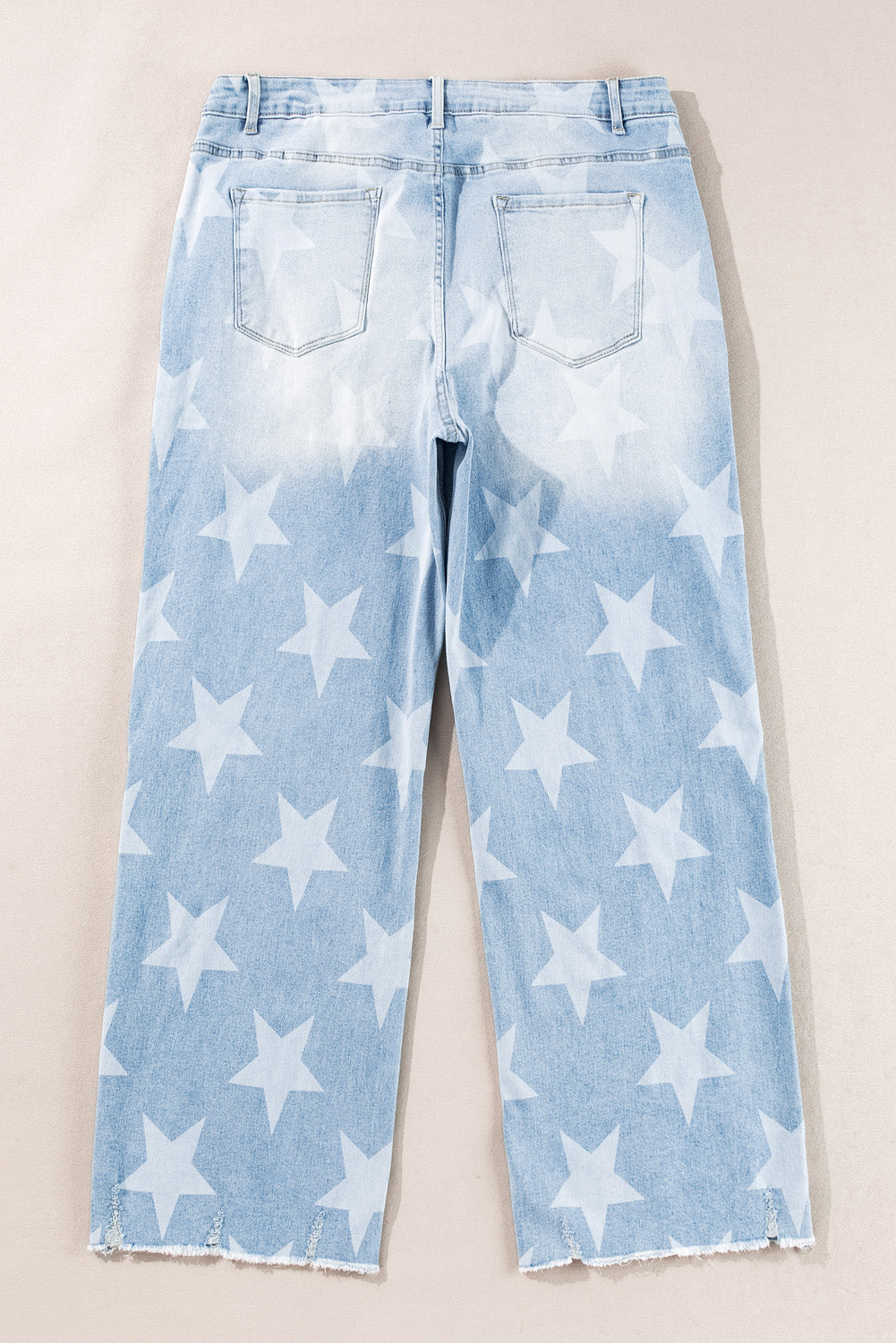 Beau Blue High Waist Star Pattern Jeans