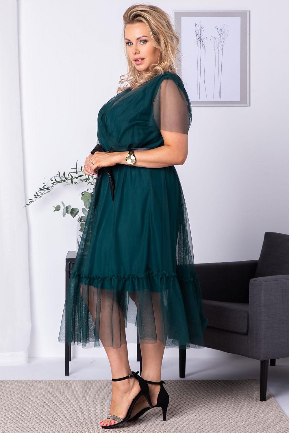 Hunter Green Asia Cocktail Dress