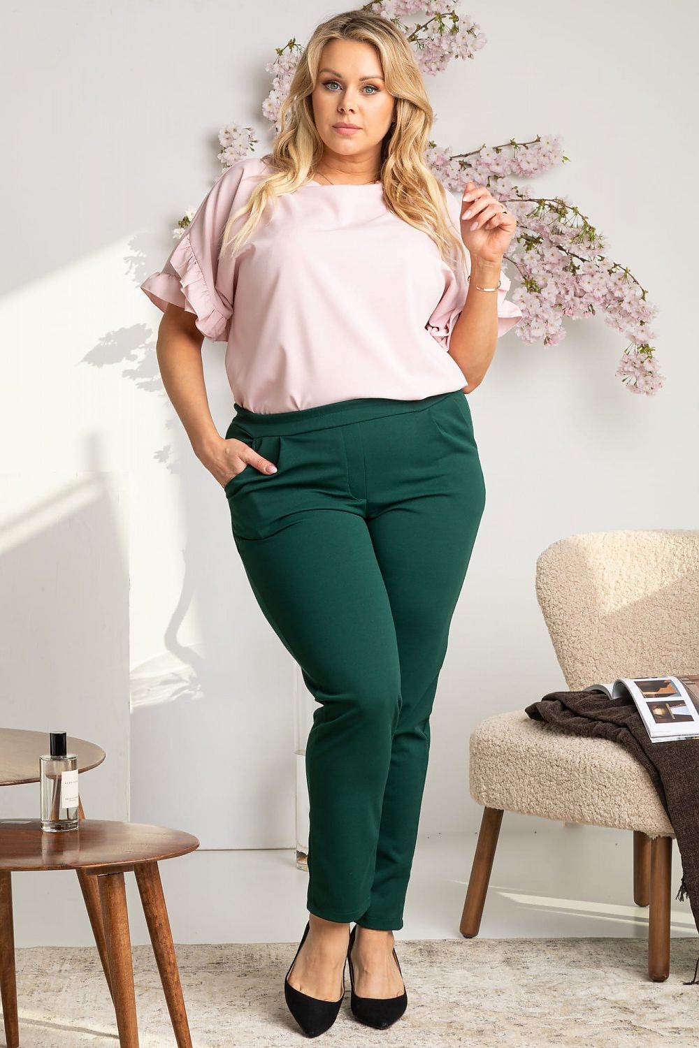 Benton Stretch Forest Green Trousers