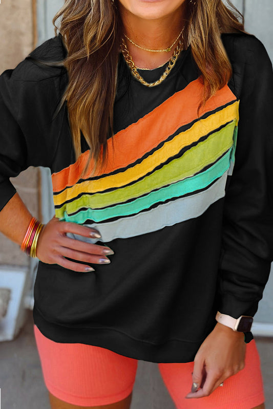 Rainbow Colorblock Sweatshirt